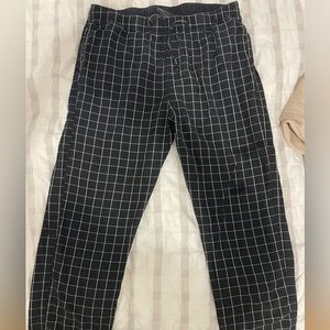 Men's Black Checkered Pants